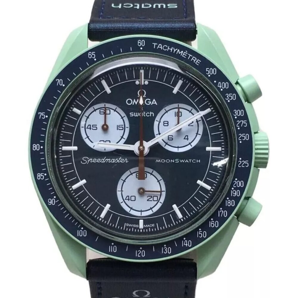Authentic OMEGA X SWATCH Bioceramic MoonSwatch Mission to Earth Unisex Used